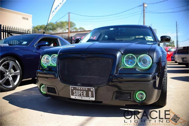 Chrysler 300C Fog Light Halo Kit - ORACLE Lighting - LED Halos - Green - `05-`10